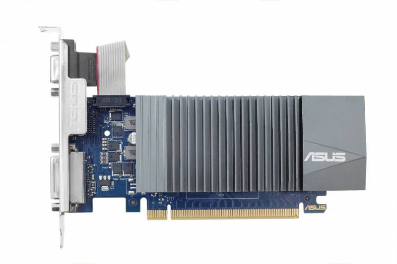 NVIDIA GeForce ASUS GT710 (GT710-SL-2GD5-BRK) 2GB DDR5 (32bit, Heatsink, 954/5012MHz) VGA DVI HDMI RTL