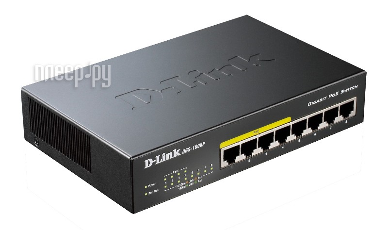 Switch Gigabit D-Link 8-port DGS-1008P RTL