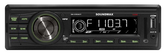 Автомагнитола Soundmax SM-CCR3047F (ЧЕРНЫЙ)\G