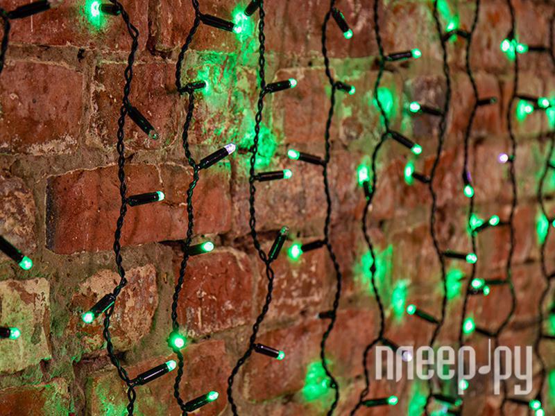 Новогодняя гирлянда Neon-Night Светодиодный Дождь 2x1.5m 360 LED Green 235-124
