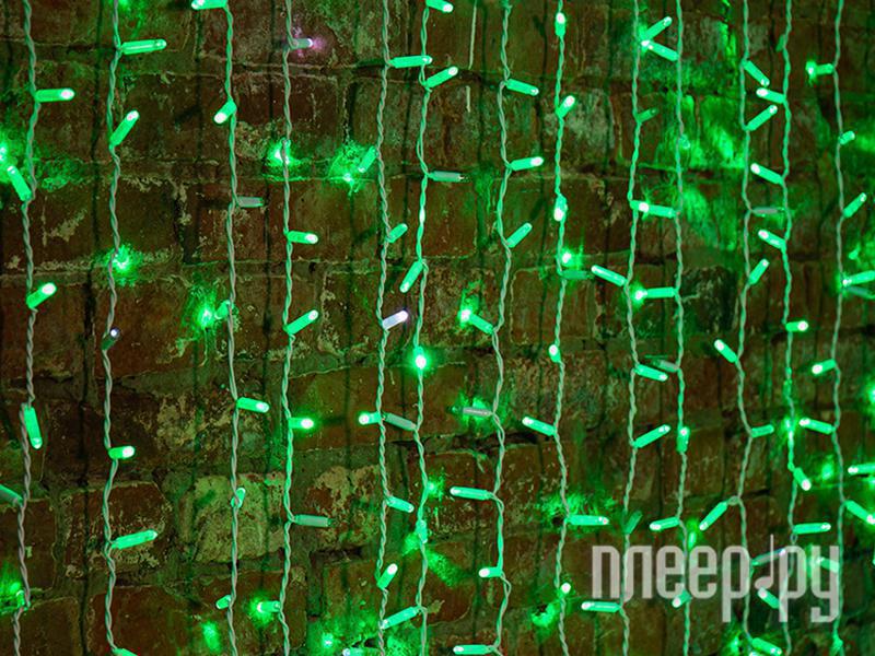 Новогодняя гирлянда Neon-Night Светодиодный Дождь 2x1.5m 360 LED Green 235-114