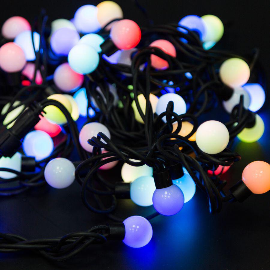 Новогодняя гирлянда Neon-Night Мультишарики 17.5mm 20m RGB 303-509