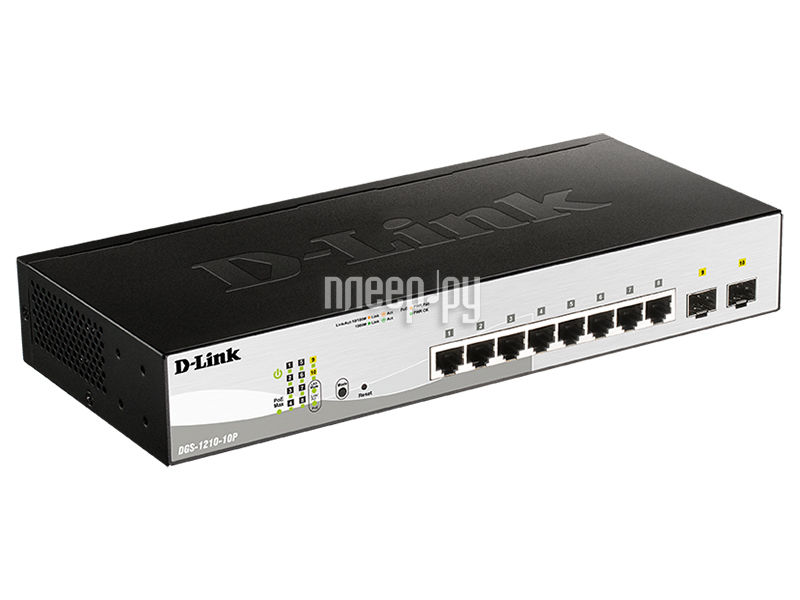 Switch D-Link DGS-1210-10P 8-port Gigabit Smart III 10/100/1000Base-T PoE 