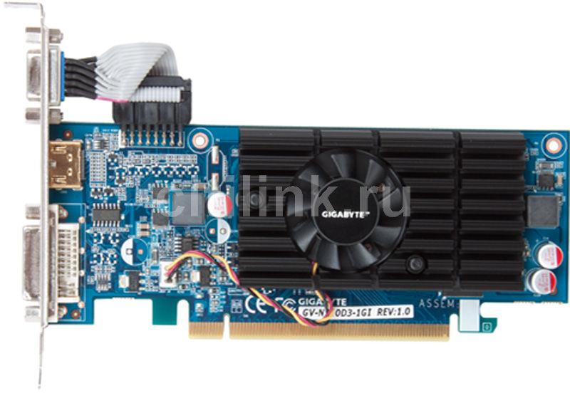NVIDIA GeForce Gigabyte GT210 (GV-N210D3-1GI) 1024MB DDR3 (64bit, Fan, 590/1200MHz) VGA+DVI+HDMI RTL