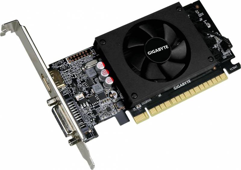 NVIDIA GeForce Gigabyte GT710 (GV-N710D5-2GL) 2GB DDR5 (64bit, Fansink, 945/5008MHz) DVI HDMI RTL