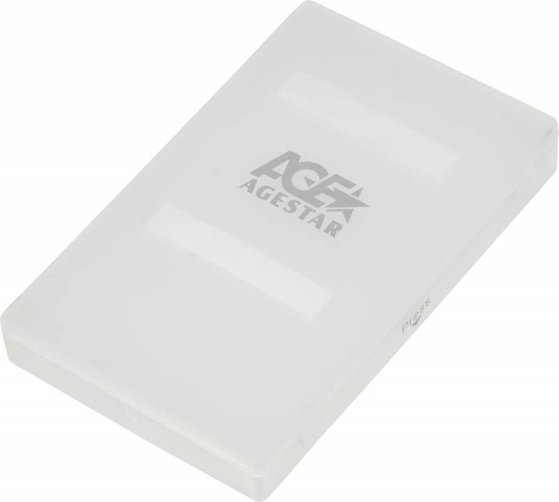 External case for HDD 2,5" AgeStar SUBCP1 White (2.5", SATA,USB2.0) RTL