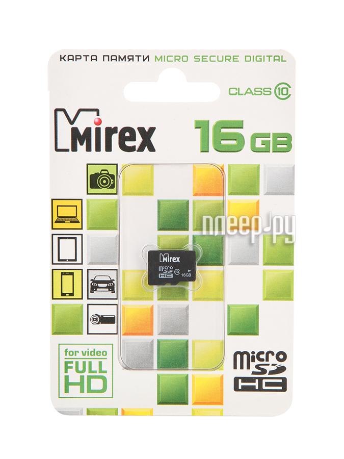 Micro SD 16 Gb Mirex Class 10 (13612-MC10SD16)