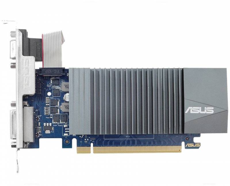NVIDIA GeForce ASUS GT710 (GT710-SL-1GD5) DDR5 1GB (32bit, Heatsink, 954/5012MHz) VGA DVI HDMI RTL