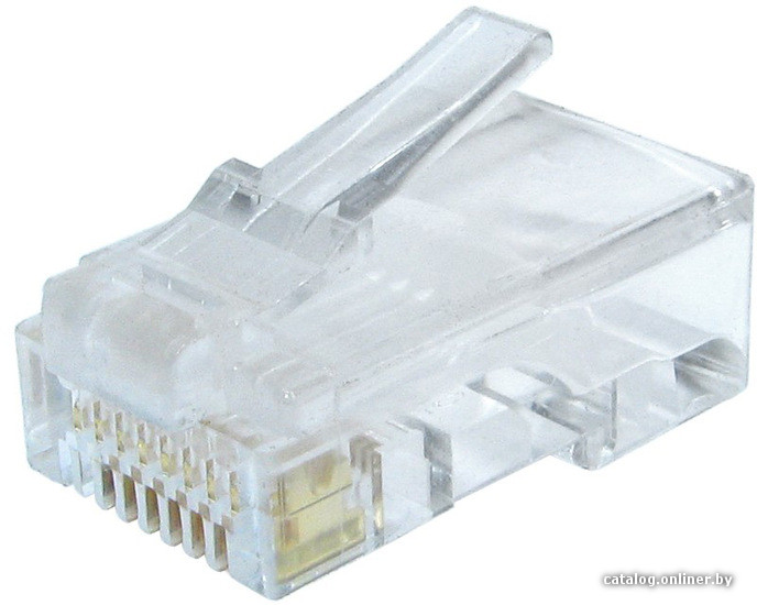 Коннектор RJ45 Gembird (LC-8P8C-002) (универсальная кат.6, контакты 30 микродюймов) 100шт