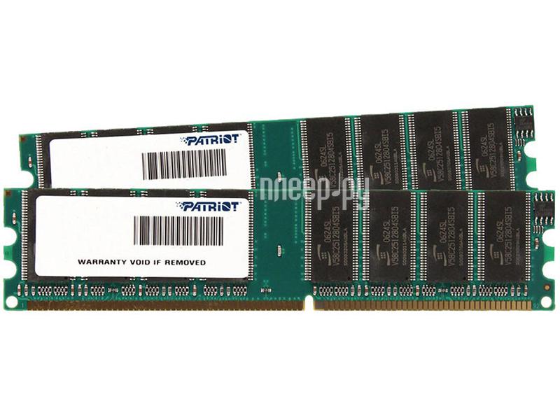 DDR II 4096MB KITof2 PC-6400 800MHz Patriot (PSD24G800K) CL6 1.9V RTL