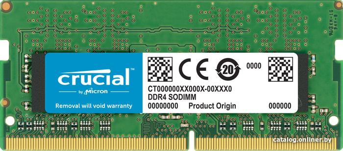 SO-DIMM DDR4 2GB PC-19200 2400Mhz Crucial (CT2G4SFS624A) CL17 1.2V RTL