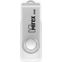 8 Gb Mirex SWIVEL WHITE (13600-FMUSWT08) USB2.0