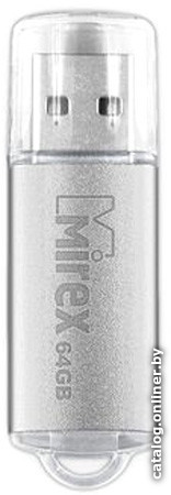 64 Gb Mirex UNIT SILVER (13600-FMUUSI64) USB2.0
