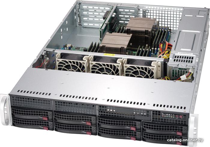 Серверная платформа Supermicro CSE-825TQC-R1K03LPB 8x 3.5" Hot-swap SAS3/ SATA Drive Bays &ampamp 2x Fixed 3.5" Drive Bays,  1000W Redundant PWS, SAS3(12 Gbps) HDD support (SC825TQC-R1K03LPB)