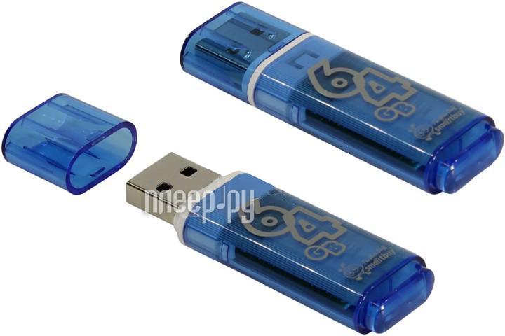 64 Gb SmartBuy Glossy Blue (SB64GBGS-B), USB 2.0