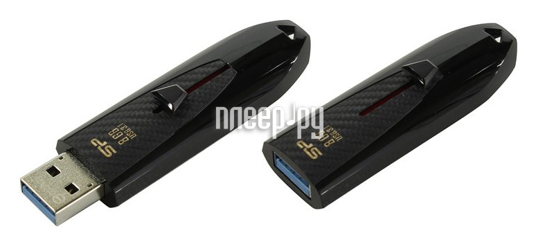 8 Gb USB3.1 Silicon Power Blaze B25 (SP008GBUF3B25V1K), Black
