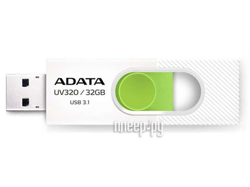32 Gb USB3.0 A-Data UV320 (AUV320-32G-RWHGN) White-Green