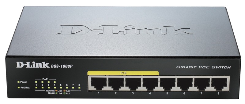 Switch Gigabit D-Link 8-port DGS-1008P/D1A RTL