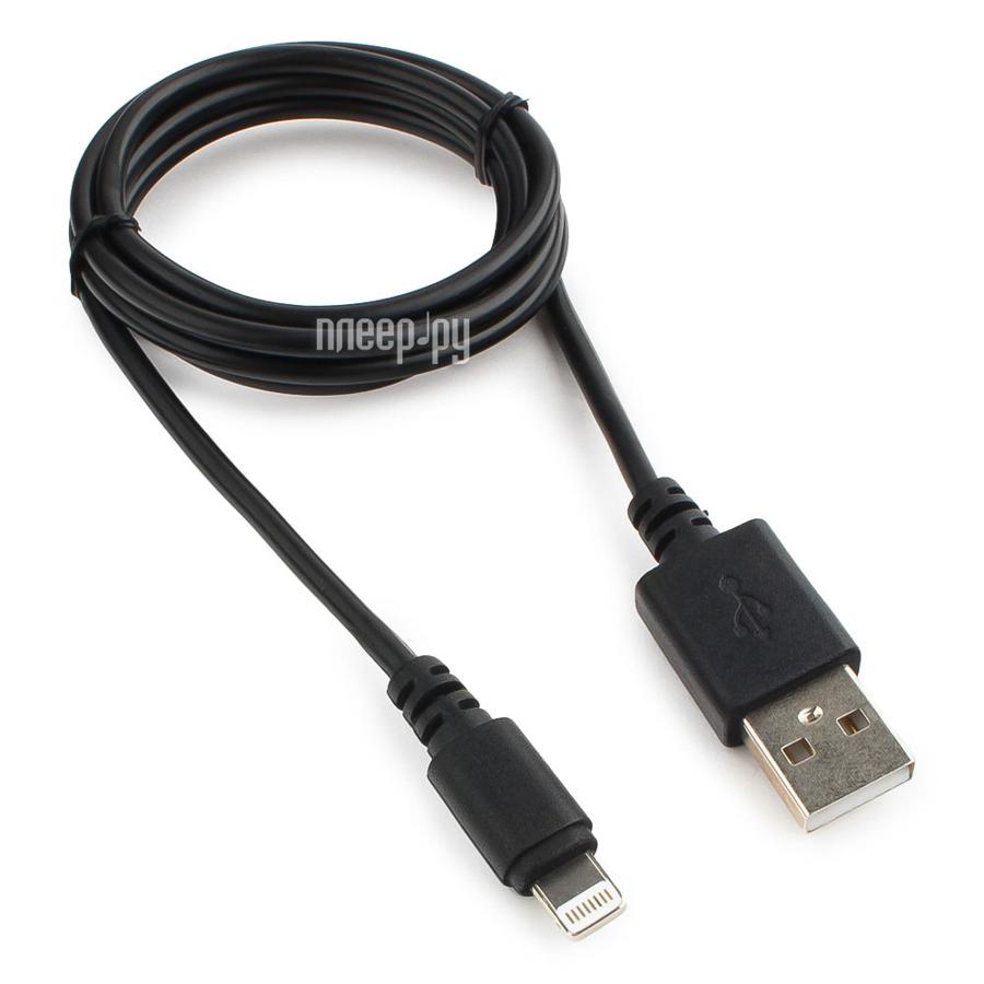 Кабель USB 2.0 Am-Lightning 1.0m Gembird (CC-USB-AP2MBP), Black