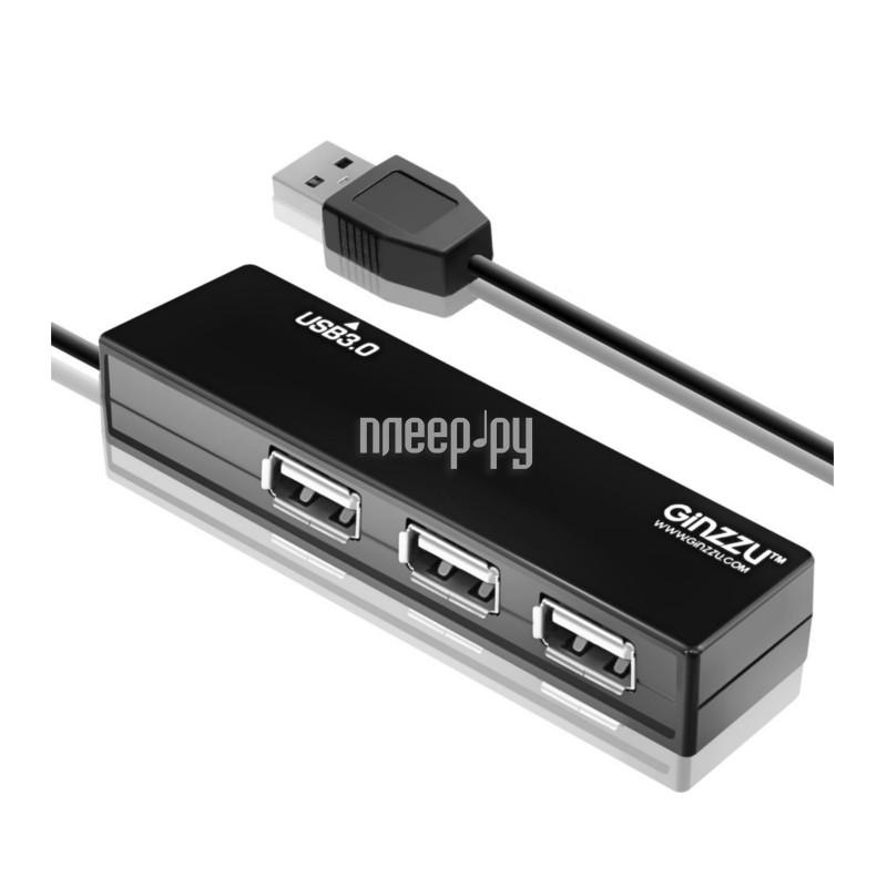 USB HUB Ginzzu (GR-334UB) (1xUSB3.0, 3xUSB 2.0)