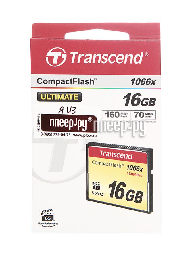 Compact Flash Card 16Gb Transcend (TS16GCF1000) 1000x RTL