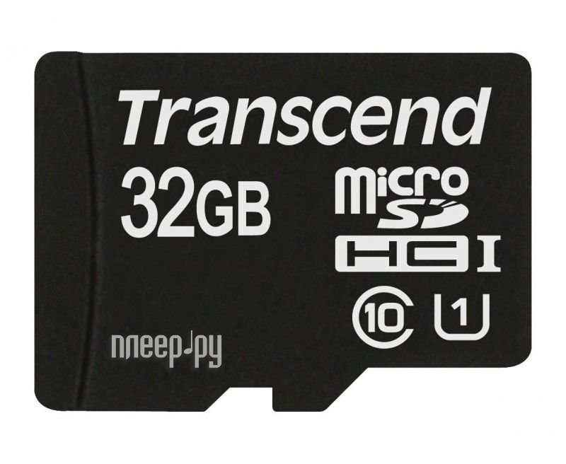 Micro SD 32 Gb Transcend Class 10 UHS-I TS32GUSDHC10U1 (Adapter SD) RTL