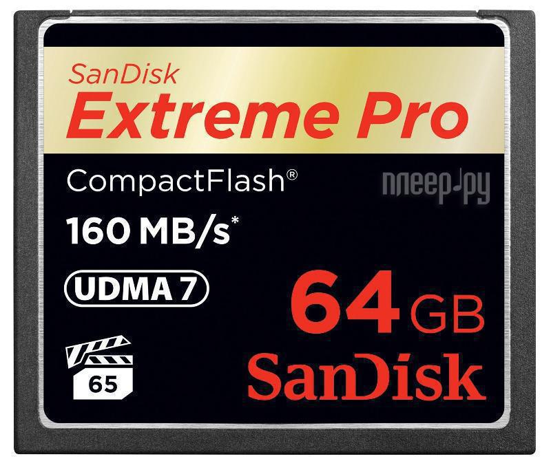 Compact Flash Card 64Gb SanDisk Extreme Pro (SDCFXPS-064G-X46) RTL