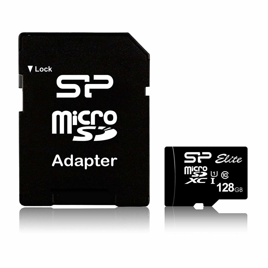 Micro SD 128 Gb Silicon Power Elite UHS-I (SP128GBSTXBU1V10-SP) Adapter SD RTL