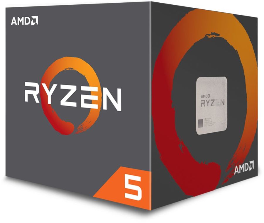 BOX CPU Socket-AM4 AMD Ryzen 5 2600 (YD2600BBAFBOX) (3.4/3.9GHz, 6core, 3Mb L2, 16Mb L3, 65W)