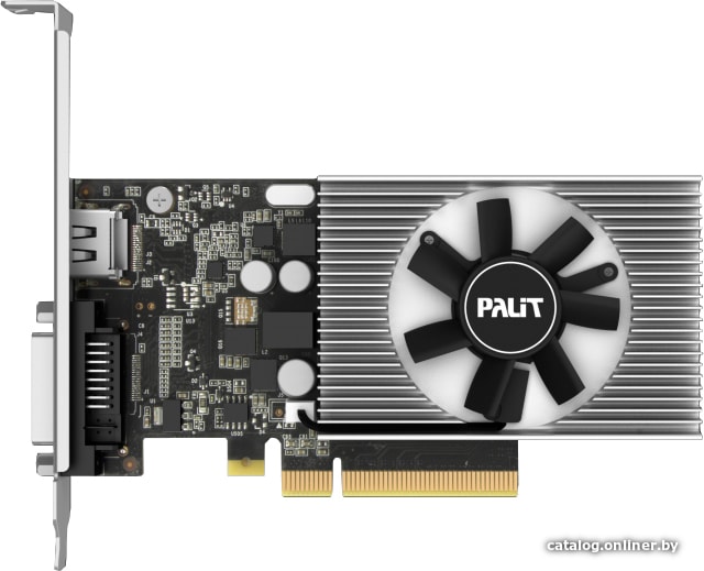 NVIDIA GeForce Palit GT1030 (NEC103000646-1082F) 2GB DDR4 (64bit, Fansink, 1151(1379)/8400MHz) DVI HDMI RTL