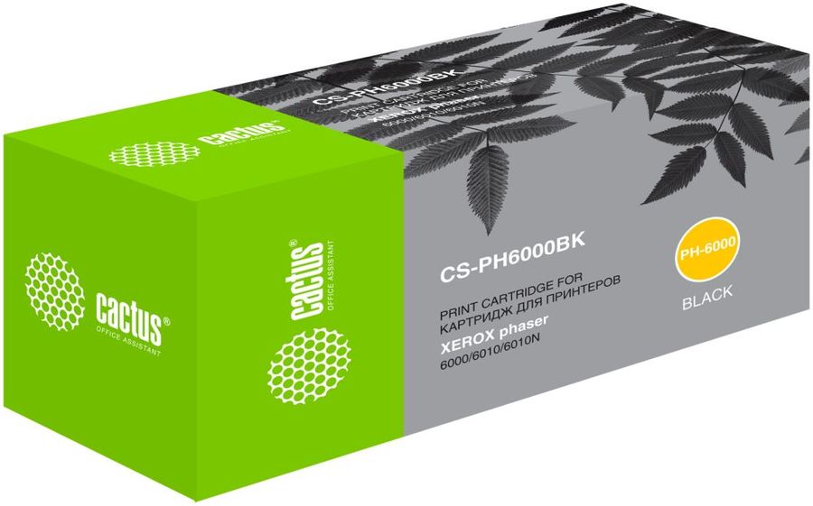 Картридж Cactus CS-PH6000BK Black для Xerox Phaser 6000/6010, WorkCentre 6015