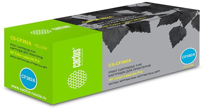 Картридж Cactus CS-CF382A Yellow для Color HP LJ Pro M476dn/nw/dw