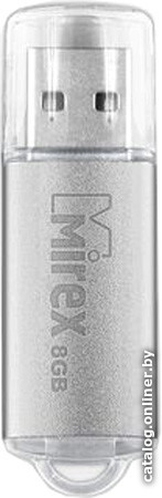 8 Gb Mirex UNIT SILVER (13600-FMUUSI08) USB2.0