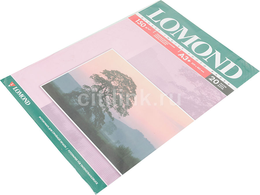 Бумага Lomond 0102026 (A3+, 20 листов, 150 г/м2) бумага глянцевая односторонняя
