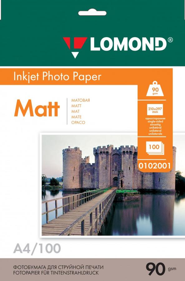 Бумага Lomond 0102011 (A3, 100 листов, 90 г/м2) бумага матовая односторонняя