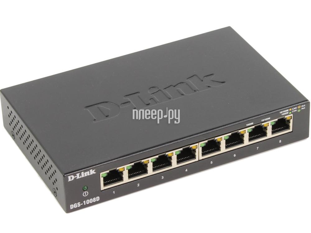 Switch Gigabit D-Link 8-port DGS-1008D/J3A RTL
