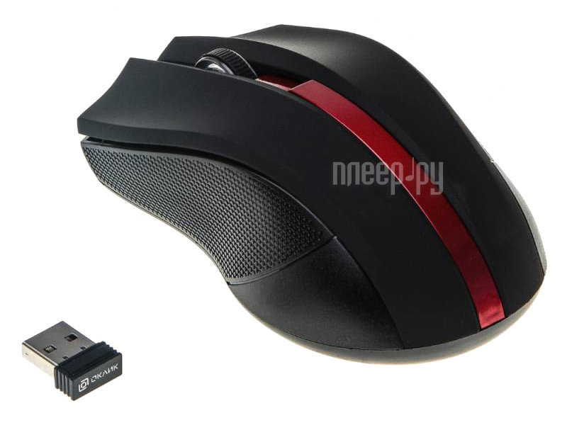 Mouse Wireless Oklick 615MW Black-Red