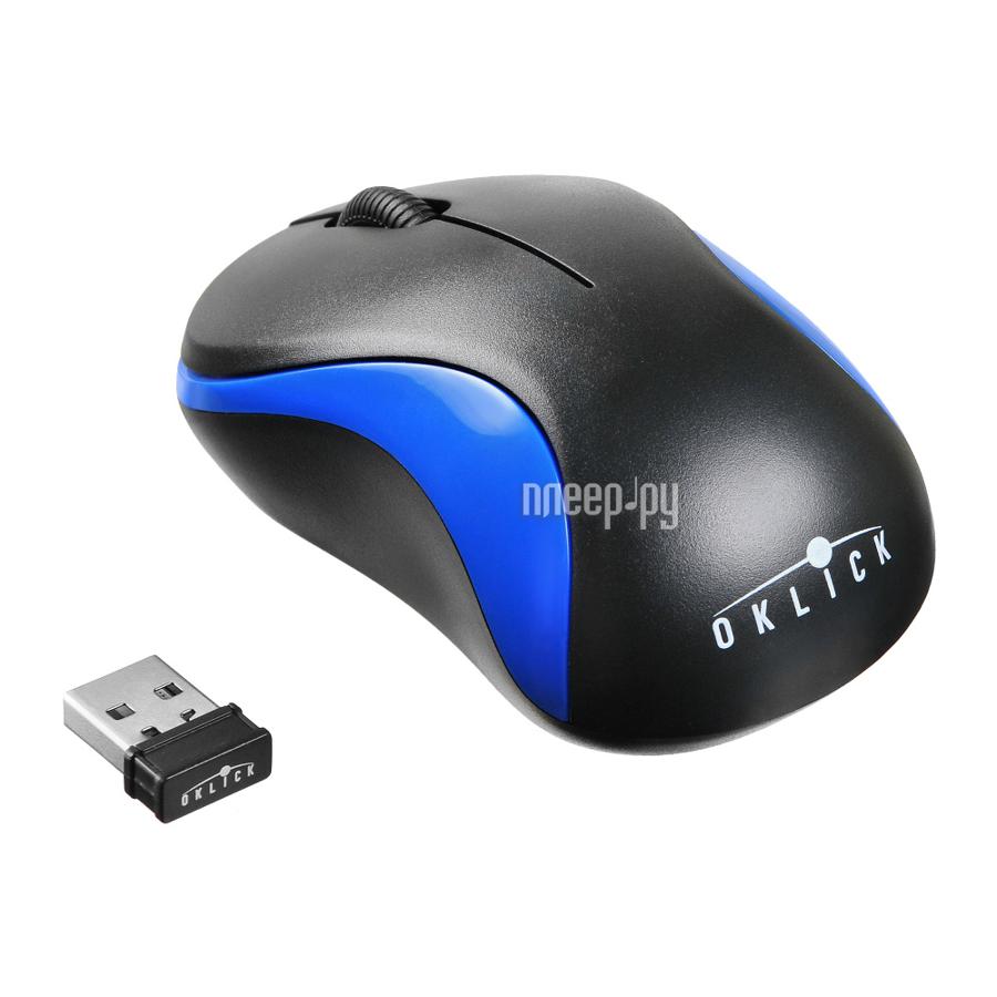 Mouse Wireless Oklick 605SW Black-Blue