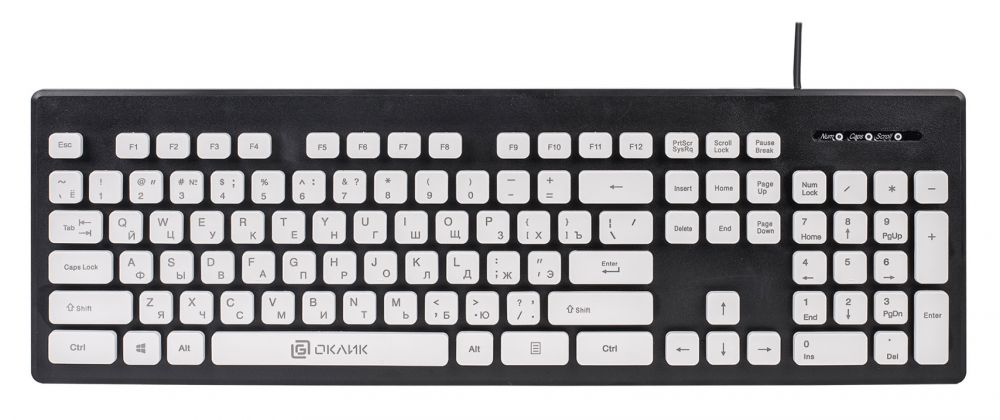 Клавиатура Oklick 580M Black-White
