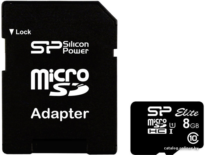 Micro SD 8 Gb Silicon Power Class 10 Elite UHS-1 (SP008GBSTHBU1V10-SP) (SDadapter) RTL