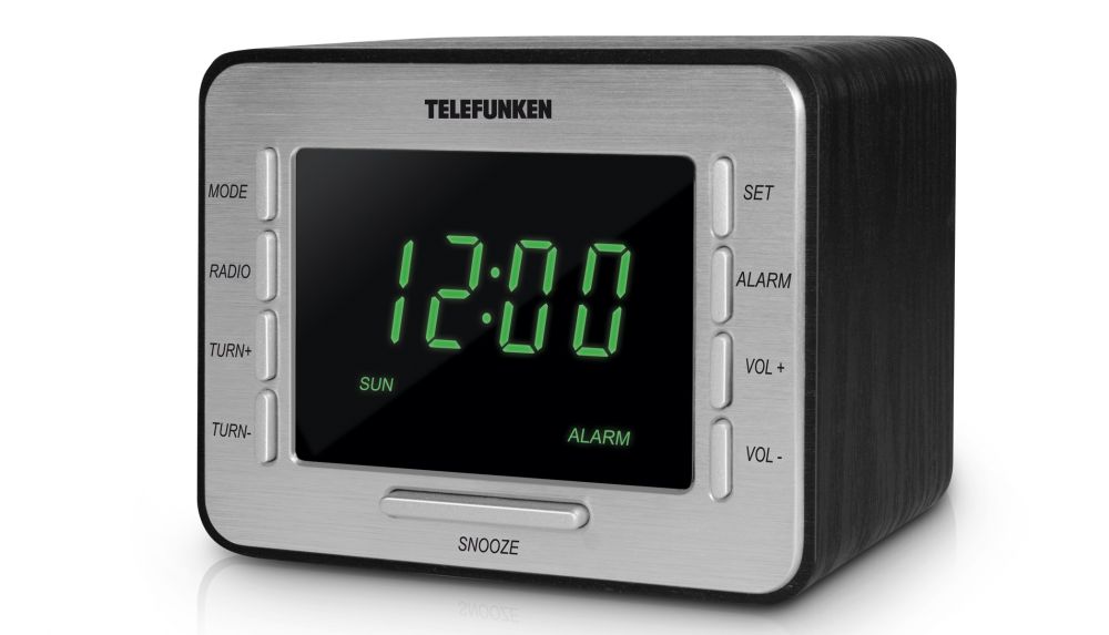 Радиочасы TELEFUNKEN TF-1508 (черный c зеленым)
