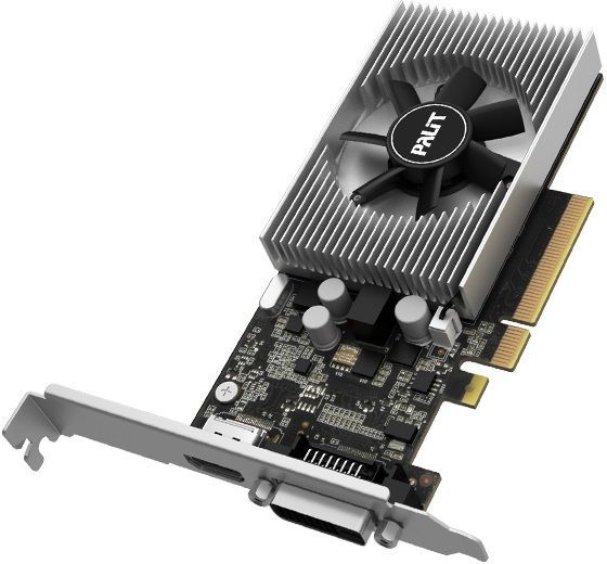 NVIDIA GeForce Palit GT1030 (NEC103000646-1082F) 2GB DDR4 (64bit, Fansink, 1151(1379)/8400MHz) DVI HDMI OEM