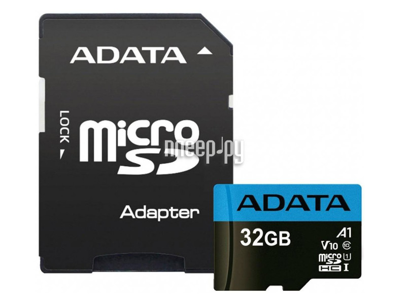 Micro SD 32 Gb A-Data (AUSDH32GUICL10A1-RA1) Class 10 UHS-I U1 + SD-adapter RTL