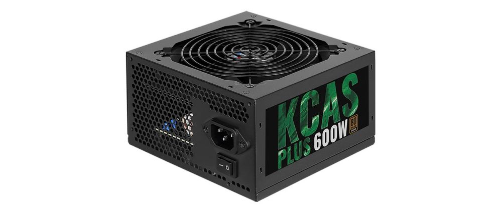 БП Aerocool 600W KCAS PLUS (ATX 2.4, 600W, Active PFC, 120mm fan, 80 PLUS BRONZE) RTL