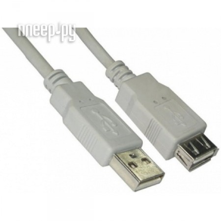 Кабель USB 2.0 Am-Af 3.0m (удлинитель) 5bites (UC5011-030C), два ферритовых фильтра