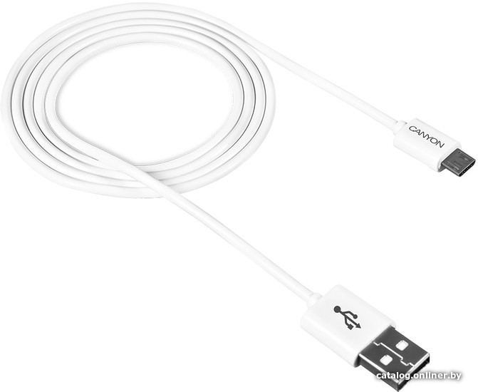 Кабель microUSB - USB Canyon (CNE-USBM1W) white