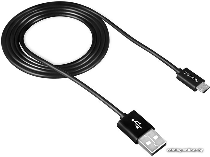 Кабель microUSB - USB Canyon (CNE-USBM1B) black