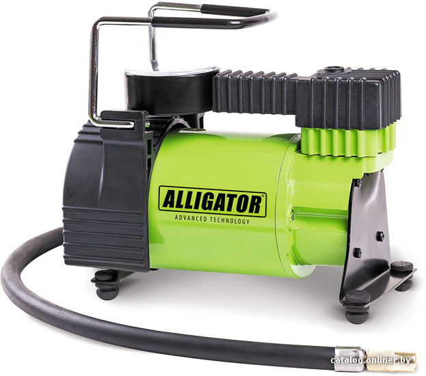 Автомобильный компрессор АЛЛИГАТОР AL-350, металлический, 12V, 120W, производ-сть 30 л./мин., переходники для накач., сумка, 1/8 AL-350