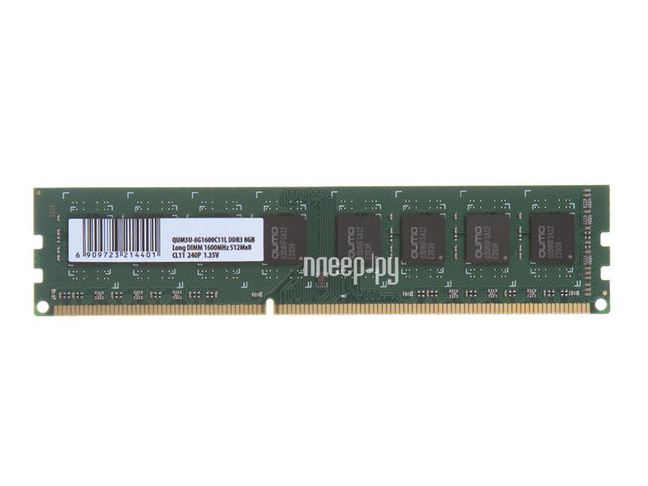 DDR III DIMM 8GB PC3-12800 1600MHz QUMO QUM3U-8G1600C11L