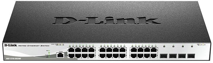 Switch Gigabit D-Link DGS-1210-28X/ME/B1A Управляемый коммутатор 2 уровня с 24 портами 10/100/1000Base-T и 4 портами 10GBase-X SFP+